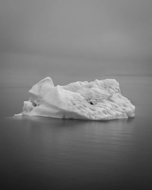 Jökulsárlón — Iceberg (Black & White), fine art print
