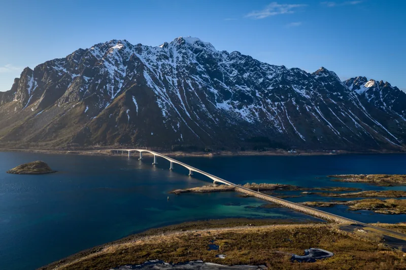 Lofoten Crossing — Aerial Blue, fine art print
