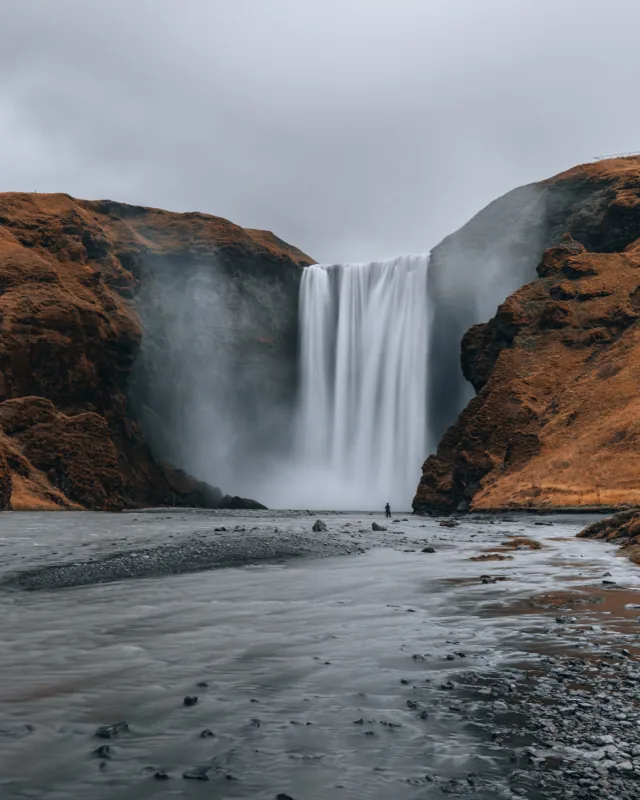 Skógafoss — The Lone Figure, fine art print